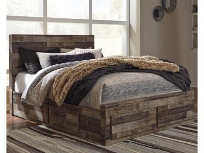 Signature Design by Ashley Derekson Queen Panel Storage Bed Dresser Mirror and 2 Nightstands - B200B61