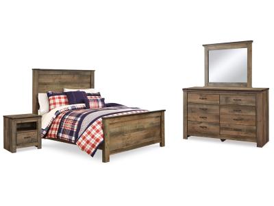 Signature Design by Ashley® Trinell Full Panel Bed, Dresser, Mirror and Nightstand - B446B78