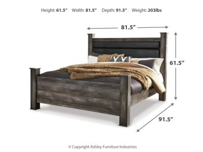 Signature Design by Ashley® Wynnlow King Poster Bed, Dresser, Mirror and 2 Nightstands - B440B35