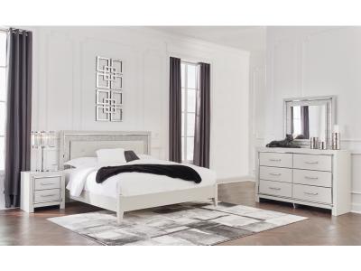 Signature Design by Ashley® Zyniden King Upholstered Panel Bed, Dresser, Mirror and Nightstand - B2114B8