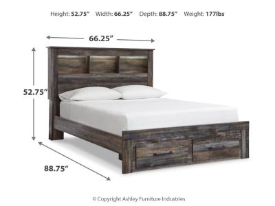 Signature Design by Ashley® Drystan Queen Bookcase Storage Bed Dresser Mirror Chest and 2 Nightstands - B211B79