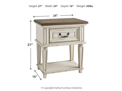Signature Design by Ashley® Realyn Queen Upholstered Panel Bed, Dresser, Mirror and 2 Nightstands - B743B49