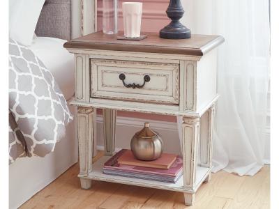 Signature Design by Ashley® Realyn Queen Upholstered Panel Bed, Dresser, Mirror and 2 Nightstands - B743B49