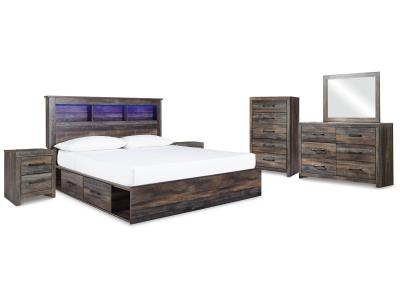 Signature Design by Ashley® Drystan King Bookcase Storage Bed, Dresser, Mirror, Chest and 2 Nightstands - B211B80