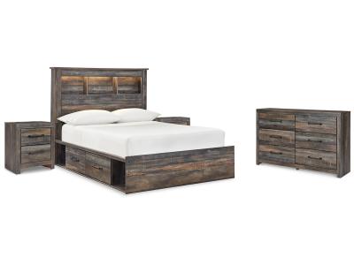 Signature Design by Ashley® Drystan Twin Bookcase Bed with 2 sided Storage, Dresser and Nightstand - B211B81