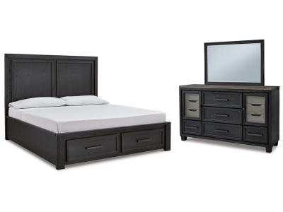 Signature Design by Ashley® Foyland Queen Panel Storage Bed, Dresser and Mirror - B989B3