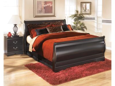Signature Design by Ashley® Huey Vineyard Full Sleigh Bed Dresser Mirror Chest and Nightstand - B128B42