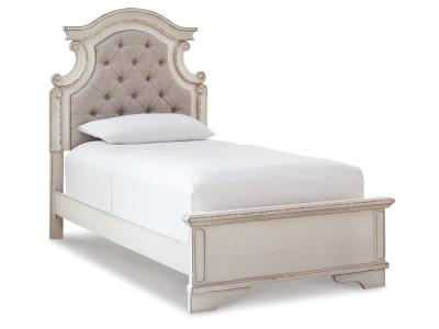 Signature Design by Ashley® Realyn Twin Upholstered Panel Bed and Nightstand - B743B53