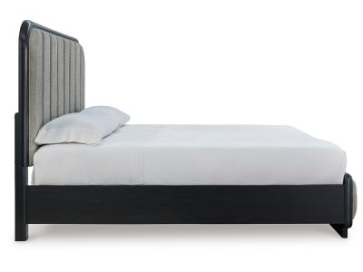 Signature Design by Ashley® Rowanbeck California King Upholstered Panel Bed, Dresser and Mirror - B821B7