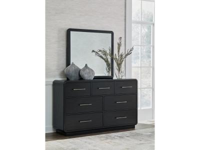 Signature Design by Ashley® Rowanbeck California King Upholstered Panel Bed, Dresser and Mirror - B821B7