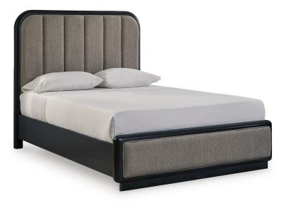 Signature Design by Ashley® Rowanbeck Queen Upholstered Panel Bed, Dresser and Mirror - B821B3