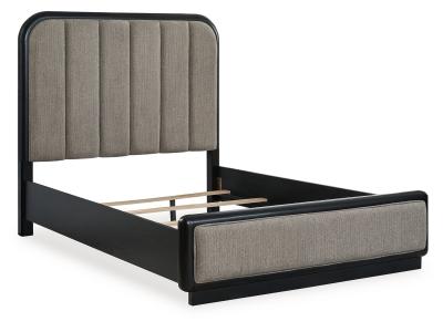 Signature Design by Ashley® Rowanbeck Queen Upholstered Panel Bed, Dresser and Mirror - B821B3