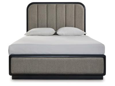 Signature Design by Ashley® Rowanbeck Queen Upholstered Panel Bed, Dresser and Mirror - B821B3