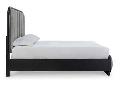 Signature Design by Ashley® Rowanbeck Queen Upholstered Panel Bed, Dresser and Mirror - B821B3