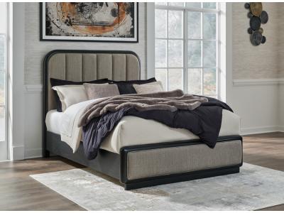 Signature Design by Ashley® Rowanbeck Queen Upholstered Panel Bed, Dresser and Mirror - B821B3