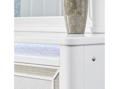 Signature Design by Ashley® Chalanna Queen Upholstered Storage Bed, Dresser and Mirror - B822B3