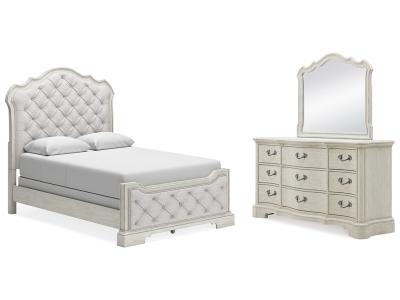 Signature Design by Ashley® Arlendyne Queen Upholstered Bed, Dresser and Mirror - B980B3