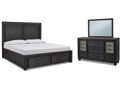 Signature Design by Ashley® Foyland California King Panel Storage Bed, Dresser and Mirror - B989B8