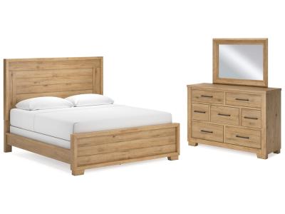 Signature Design by Ashley® Galliden King Panel Bed, Dresser and Mirror - B841B6