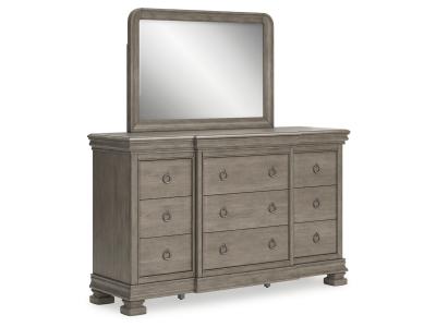 Signature Design by Ashley® Lexorne Queen Sleigh Bed, Dresser and Mirror - B924B3