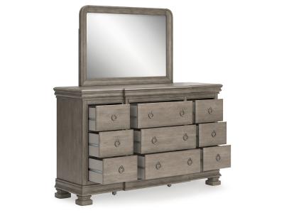 Signature Design by Ashley® Lexorne Queen Sleigh Bed, Dresser and Mirror - B924B3