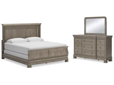 Signature Design by Ashley® Lexorne California King Sleigh Bed, Dresser and Mirror - B924B9