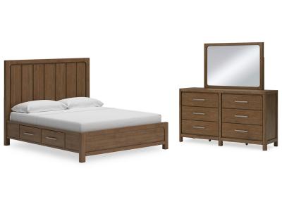 Signature Design by Ashley® Cabalynn California King Panel Bed with Storage, Dresser and Mirror - B974B13
