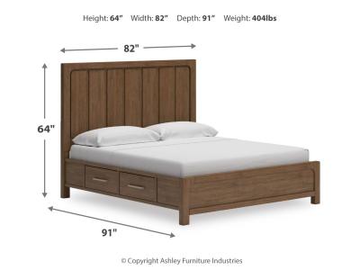 Signature Design by Ashley® Cabalynn California King Panel Bed with Storage, Dresser and Mirror - B974B13