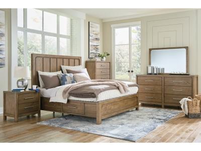 Signature Design by Ashley® Cabalynn California King Panel Bed with Storage, Dresser and Mirror - B974B13