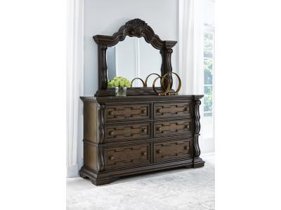 Signature Design by Ashley® Maylee King Upholstered Bed, Dresser and Mirror - B947B6