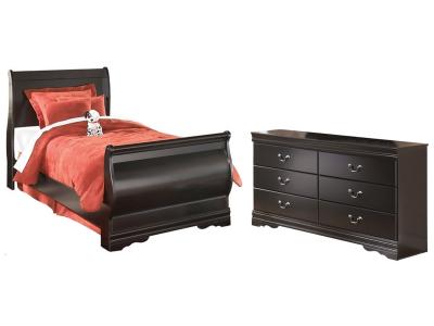 Signature Design by Ashley® Huey Vineyard Twin Sleight Bed and Dresser - B128B43