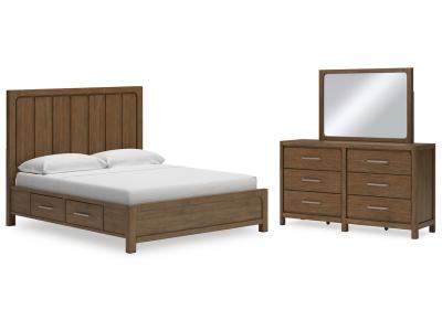 Signature Design by Ashley® Cabalynn King Panel Bed with Storage, Dresser and Mirror - B974B12