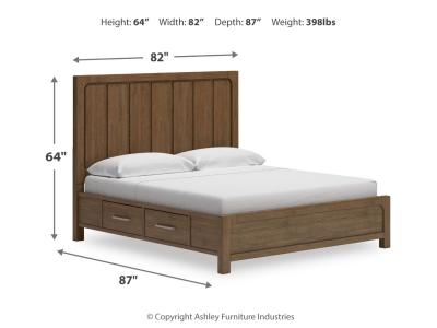 Signature Design by Ashley® Cabalynn King Panel Bed with Storage, Dresser and Mirror - B974B12