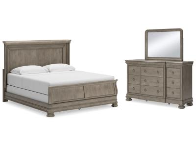 Signature Design by Ashley® Lexorne King Sleigh Bed, Dresser and Mirror - B924B8