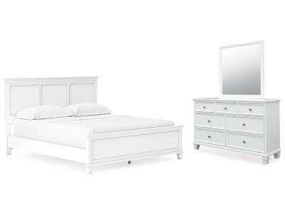 Signature Design by Ashley® Fortman California King Panel Bed, Dresser and Mirror - B680B14