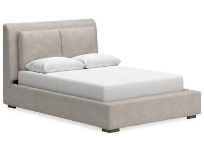 Signature Design by Ashley® Cabalynn Queen Upholstered Bed, Dresser and Mirror - B974B3