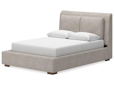 Signature Design by Ashley® Cabalynn Queen Upholstered Bed, Dresser and Mirror - B974B3