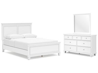 Signature Design by Ashley® Fortman Queen Panel Bed, Dresser and Mirror - B680B3