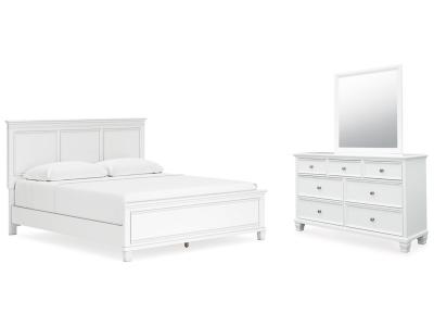 Signature Design by Ashley® Fortman King Panel Bed, Dresser and Mirror - B680B13