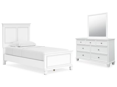Signature Design by Ashley® Fortman Twin Panel Bed, Dresser and Mirror - B680B7