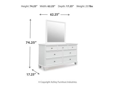 Signature Design by Ashley® Fortman Twin Panel Bed, Dresser and Mirror - B680B7