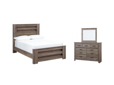 Signature Design by Ashley® Zelen Full Panel Bed, Dresser and Mirror - B248B6