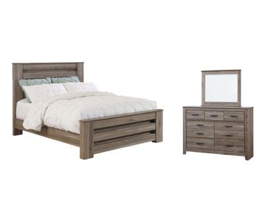 Signature Design by Ashley® Zelen Queen Panel Bed, Dresser and Mirror - B248B3