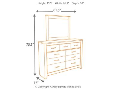 Signature Design by Ashley® Zelen Full Panel Headboard, Dresser and Mirror - B248B15