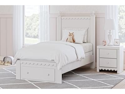 Signature Design by Ashley® Mollviney Twin Panel Storage Bed, Dresser and Mirror - B2540B8