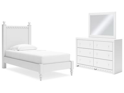 Signature Design by Ashley® Mollviney Twin Panel Bed, Dresser and Mirror - B2540B4