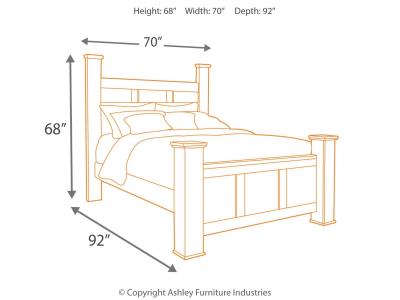 Signature Design by Ashley® Juararo Queen Poster Bed, Dresser and Mirror - B251B2