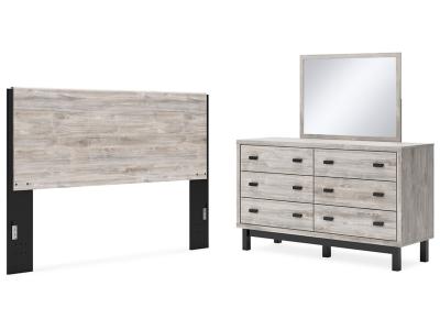 Signature Design by Ashley® Vessalli King Panel Headboard, Dresser and Mirror - B1036B11