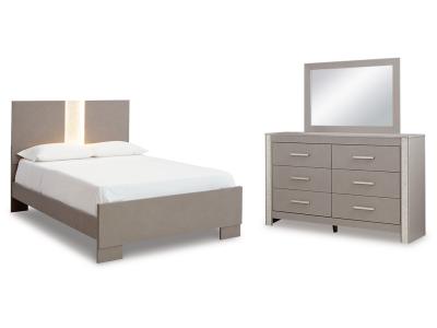 Signature Design by Ashley® Surancha Full Panel Bed, Dresser and Mirror - B1145B9