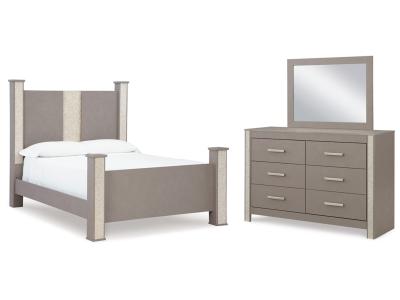 Signature Design by Ashley® Surancha Queen Poster Bed, Dresser and Mirror - B1145B5